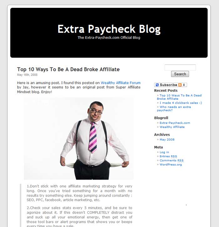 Extra Paycheck - May 2008