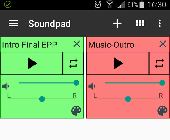 Soundpad for podcasting