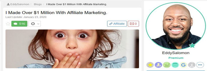 Wealthy Affiliate Success story